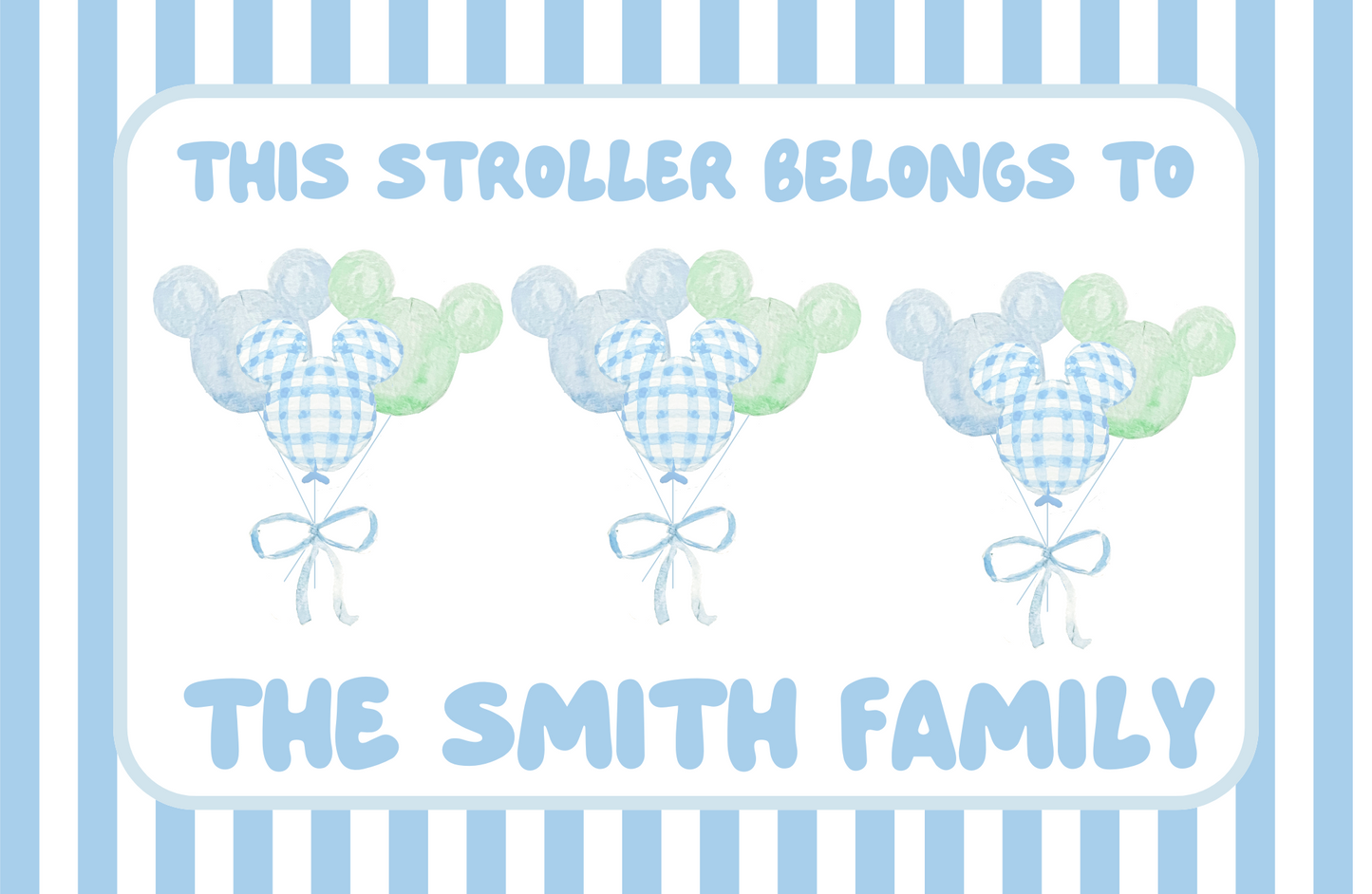 MAGICAL BALLOONS STROLLER SIGN
