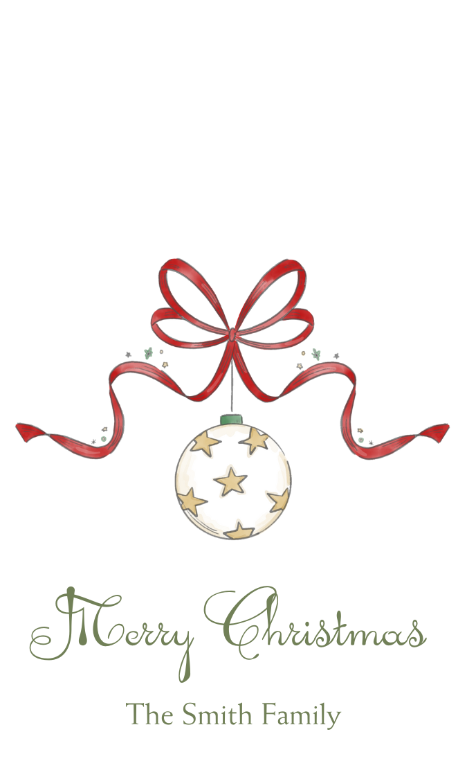 CHRISTMAS ORNAMENT GIFT TAG