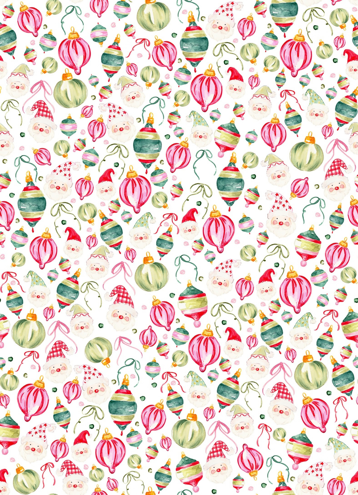 WAVY WATERCOLOR CHRISTMAS CARD
