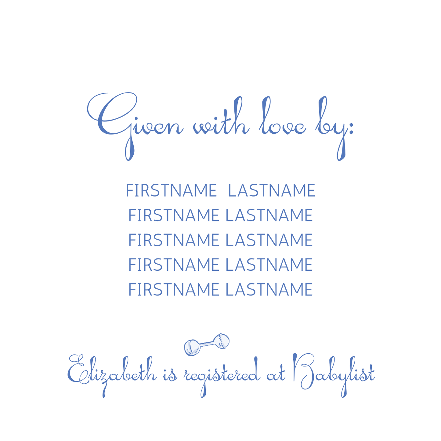 BABY CREST SHOWER INVITATION