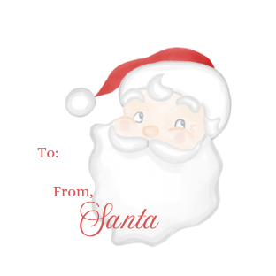ROUND SANTA STICKERS