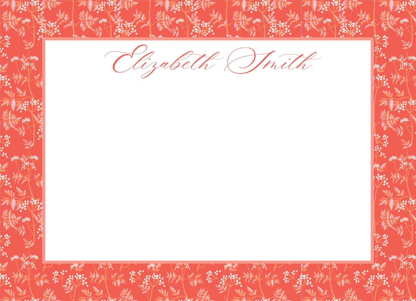 pink and orange floral stationery