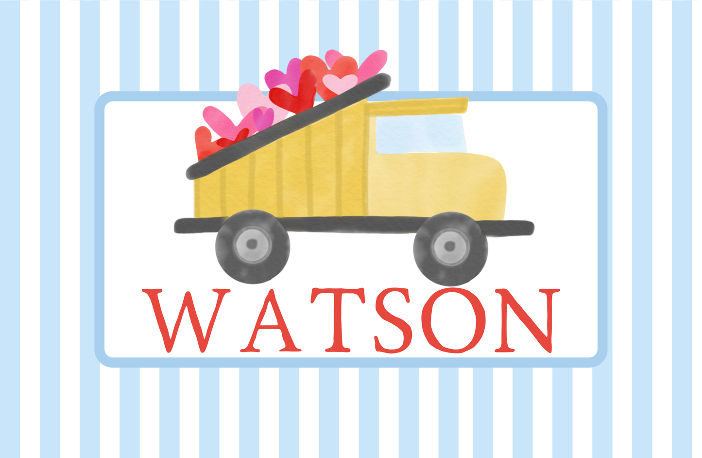 DUMP TRUCK VALENTINE PLACEMAT