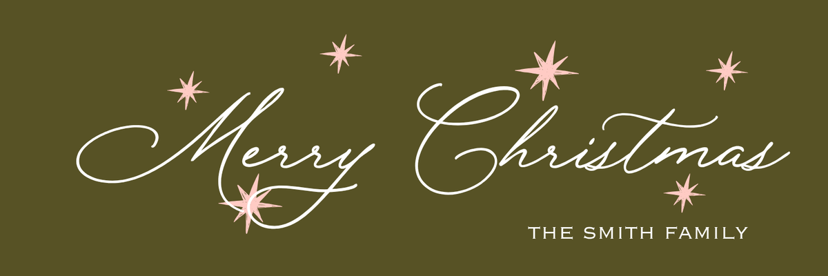 long + skinny MERRY CHRISTMAS GIFT TAG