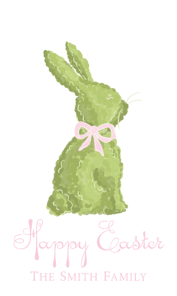 BUNNY TOPIARY GIFT TAG