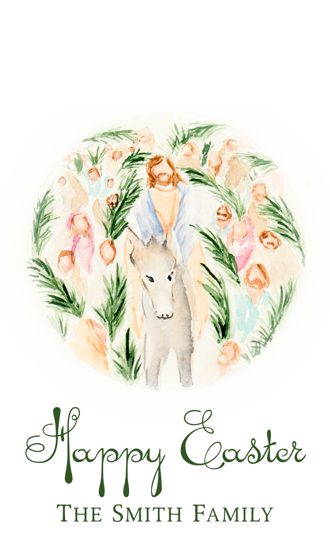 WATERCOLOR JESUS GIFT TAG