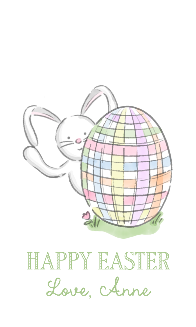 BUNNY + EGG GIFT TAG