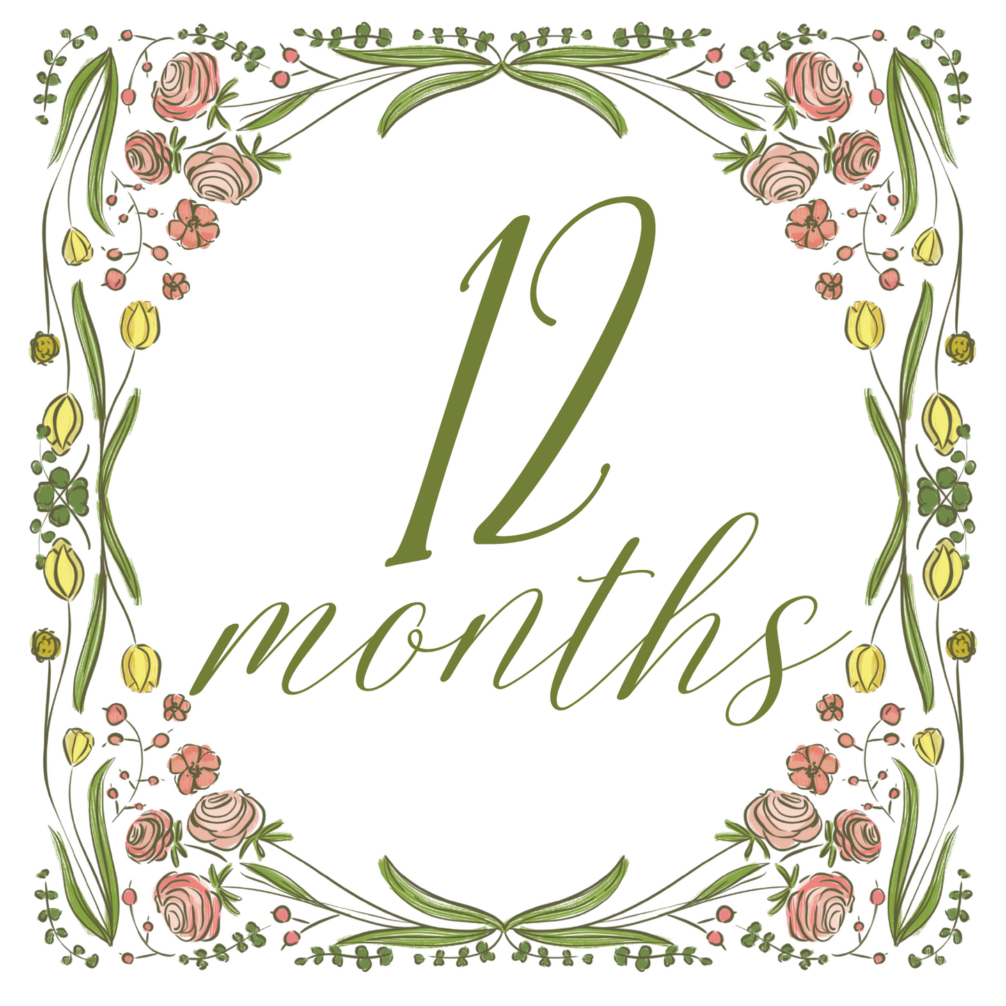 FLORAL MILESTONE CARDS