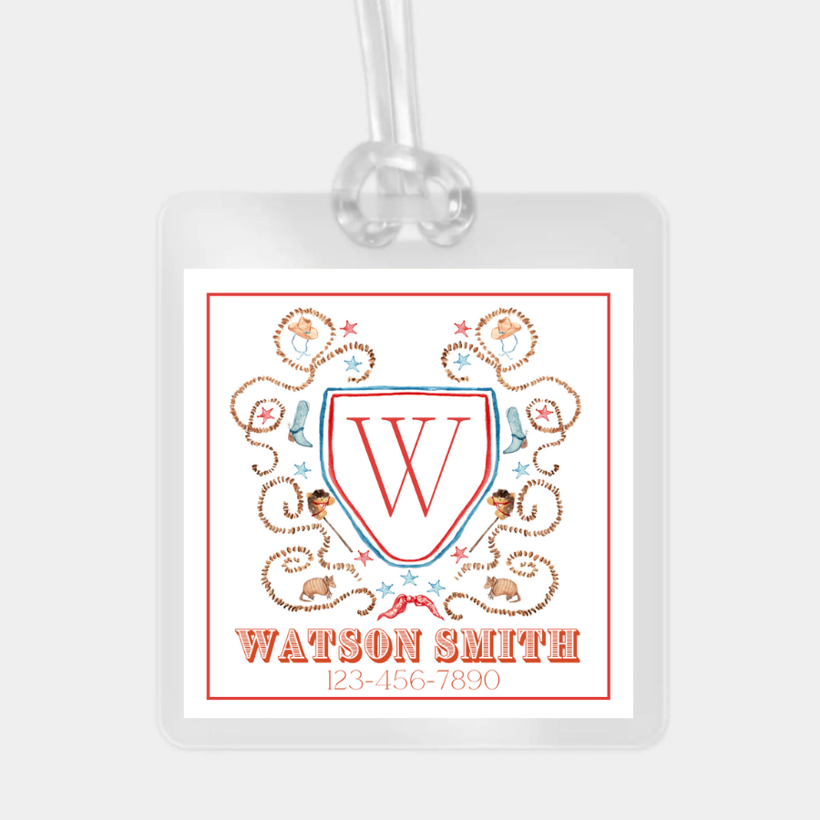 cowboy bag tag
