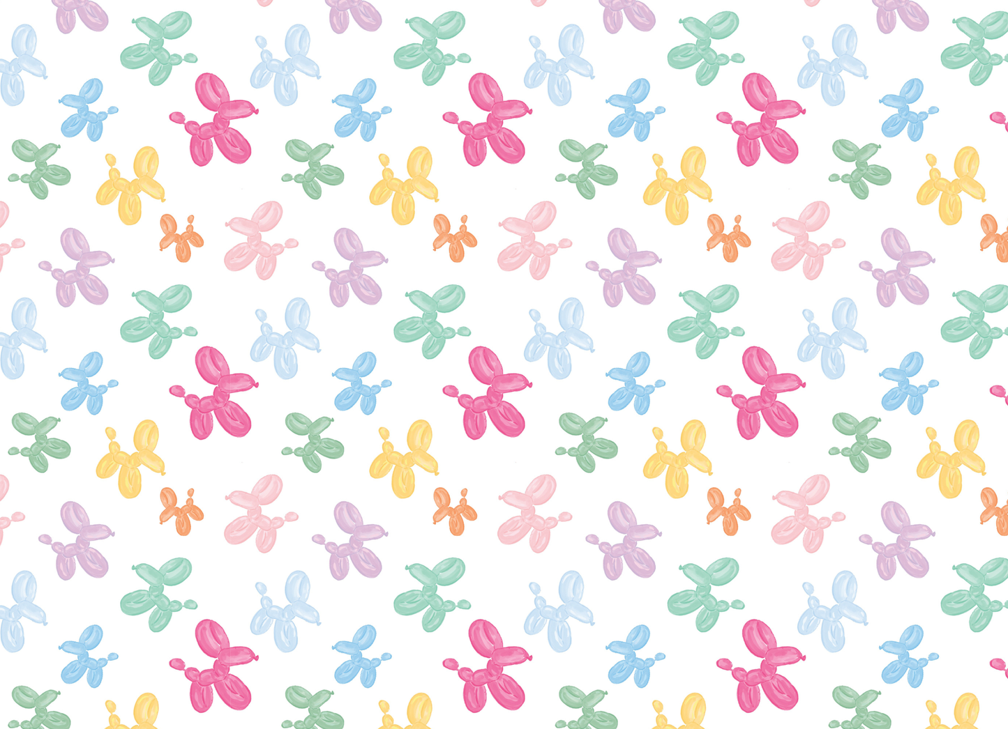 BALLOON DOG PARTY THANK YOU CARDS