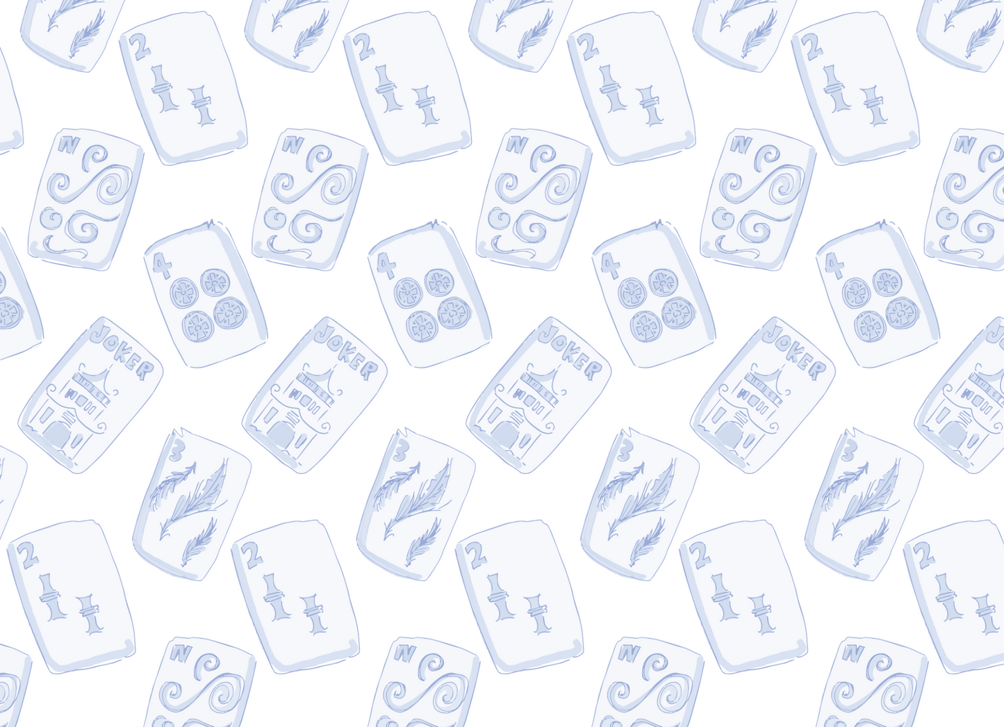 blue and white mahjong stationery