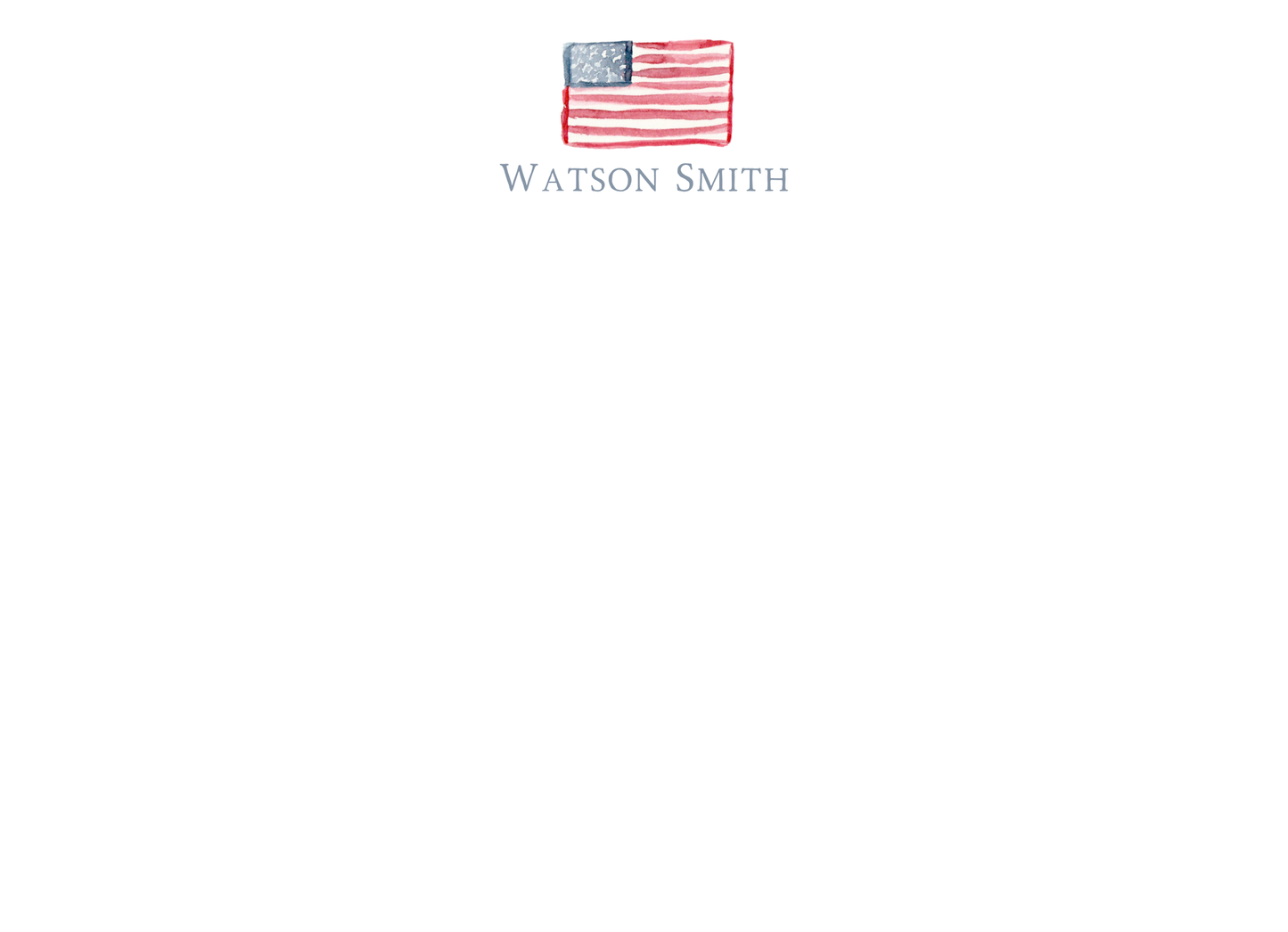 American flag stationery