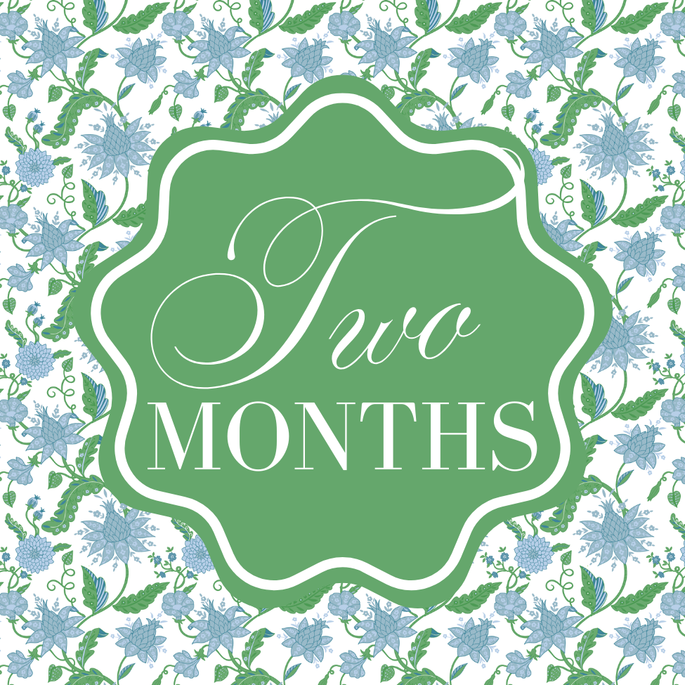 GREEN & BLUE FLORAL MILESTONE CARDS