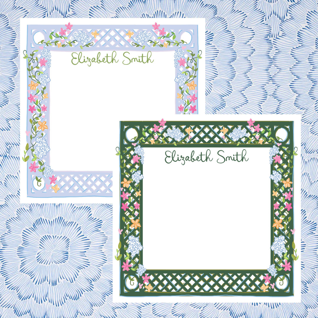FLORAL LATTICE NOTEPAD