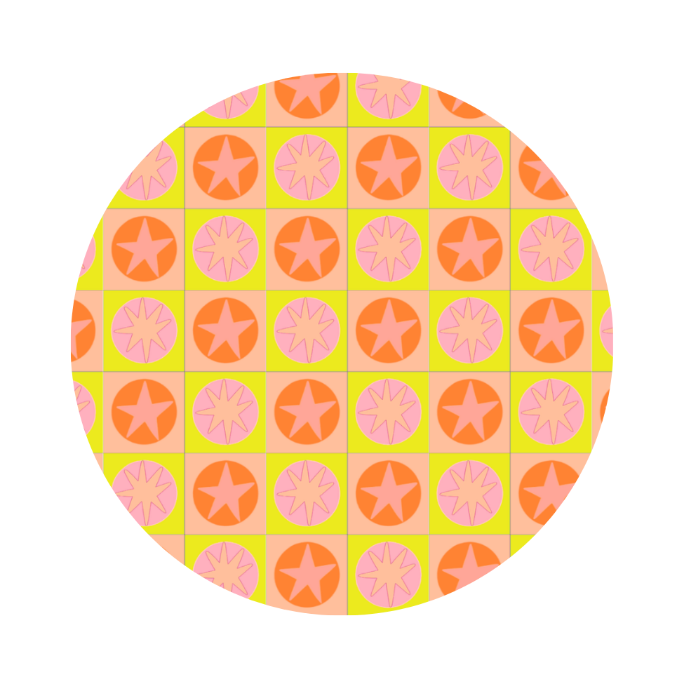 ROUND ORANGE FUNKY MERRY CHIRSTMAS GIFT TAG