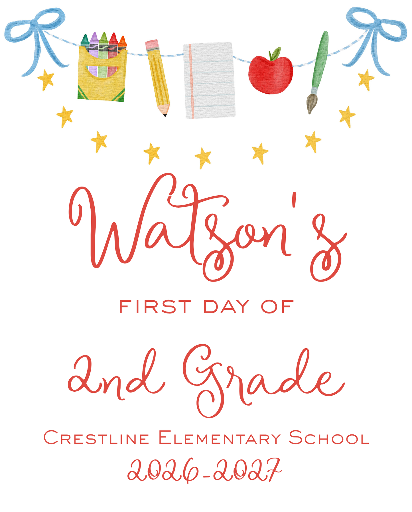 BACK TO SCHOOL GARLAND SIGN