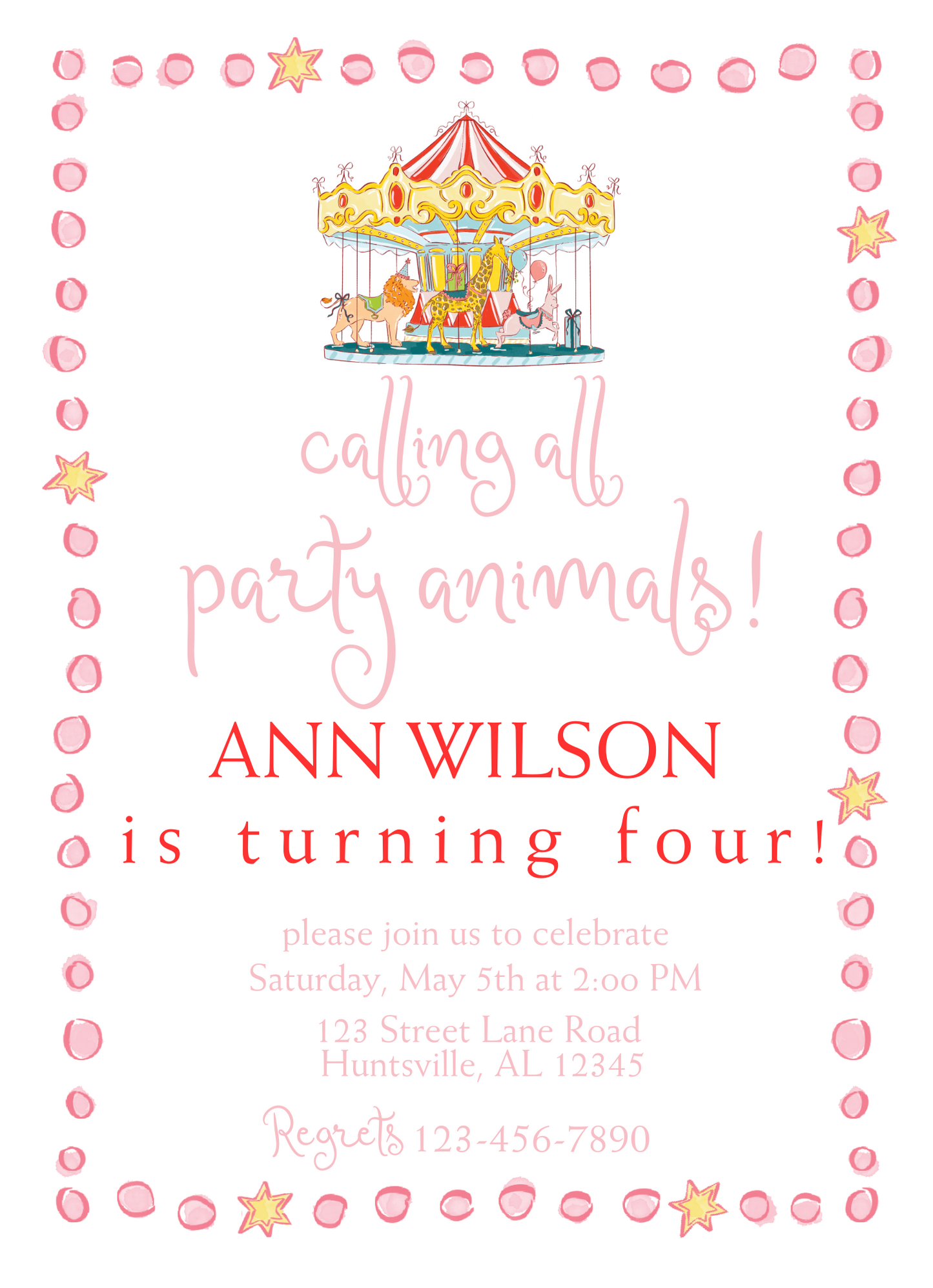 PARTY ANIMAL INVITATION