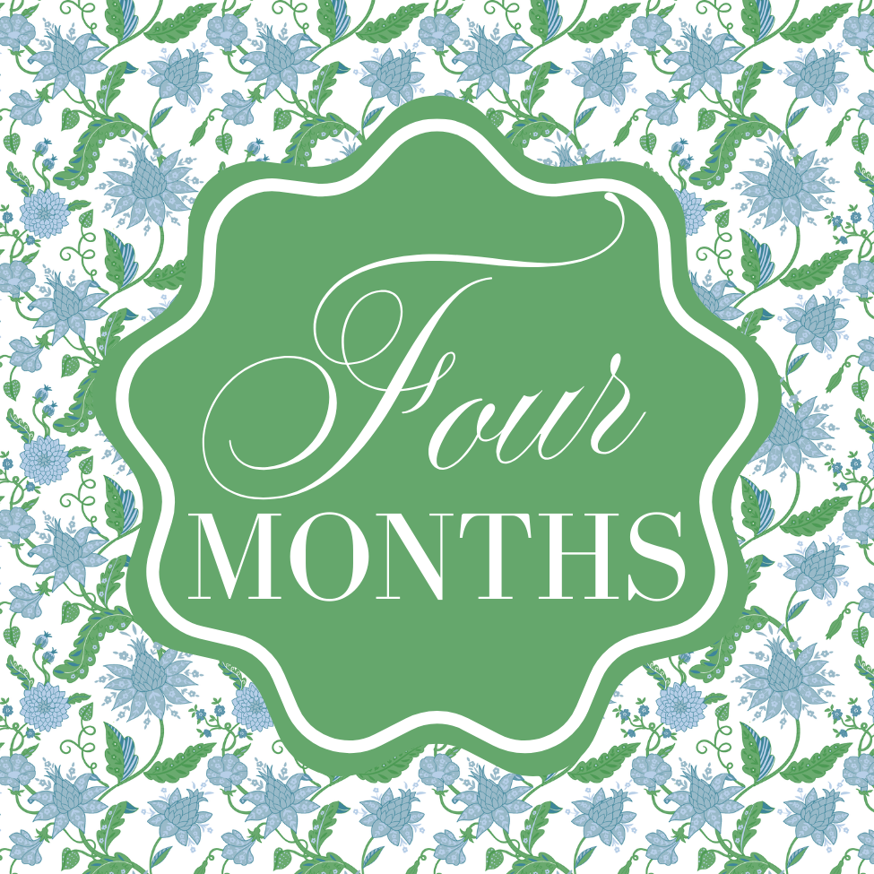 GREEN & BLUE FLORAL MILESTONE CARDS