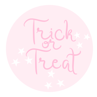 round trick-or-treat tag