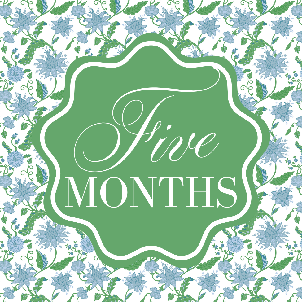 GREEN & BLUE FLORAL MILESTONE CARDS