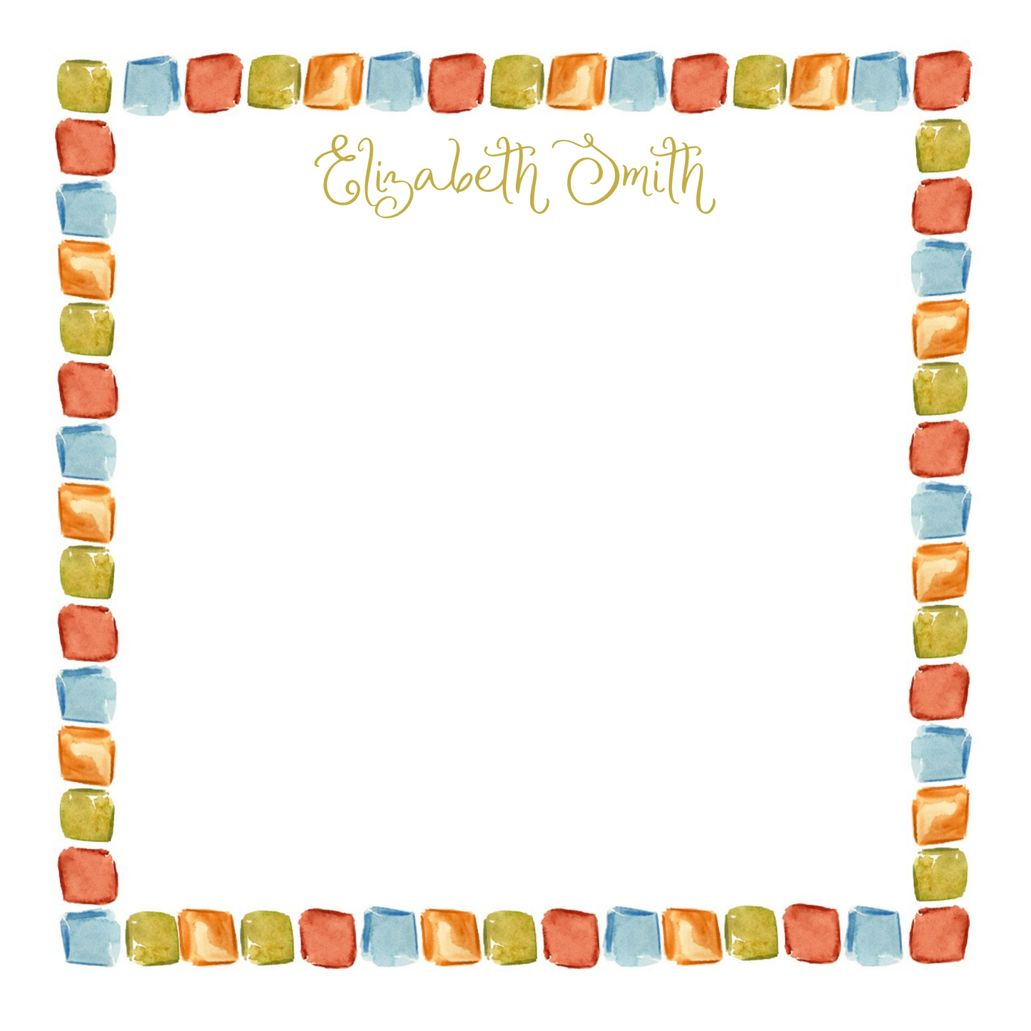 COLORFUL SQUARES NOTEPAD