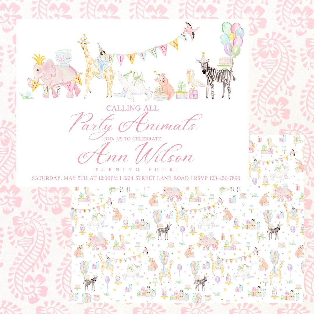 PARTY ANIMAL INVITATION