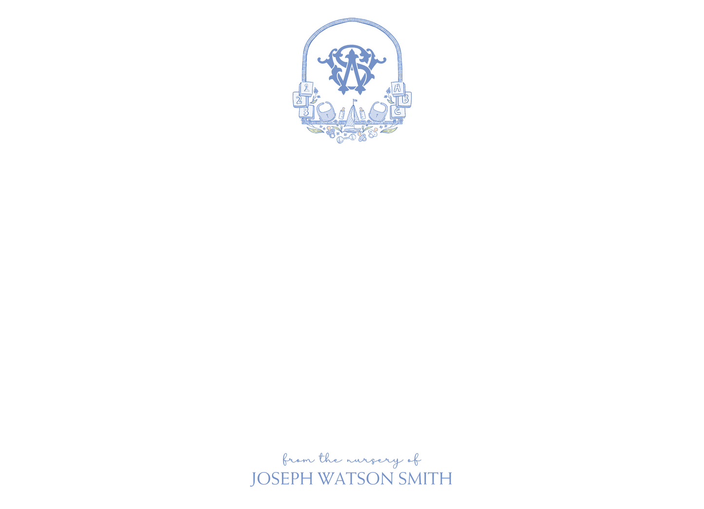 BABY CREST STATIONERY
