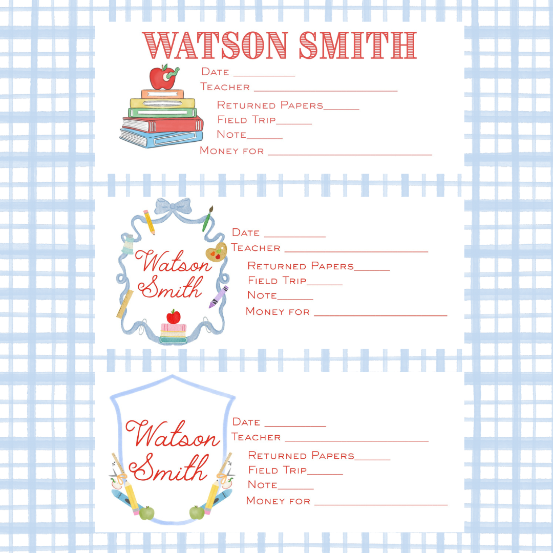 APPLE AND BOOKS SCHOOL ENVELOPES