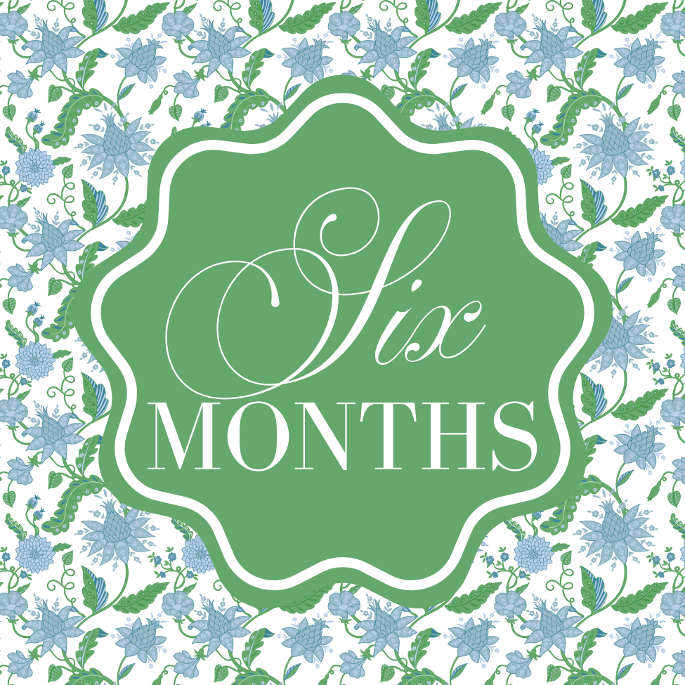 GREEN & BLUE FLORAL MILESTONE CARDS
