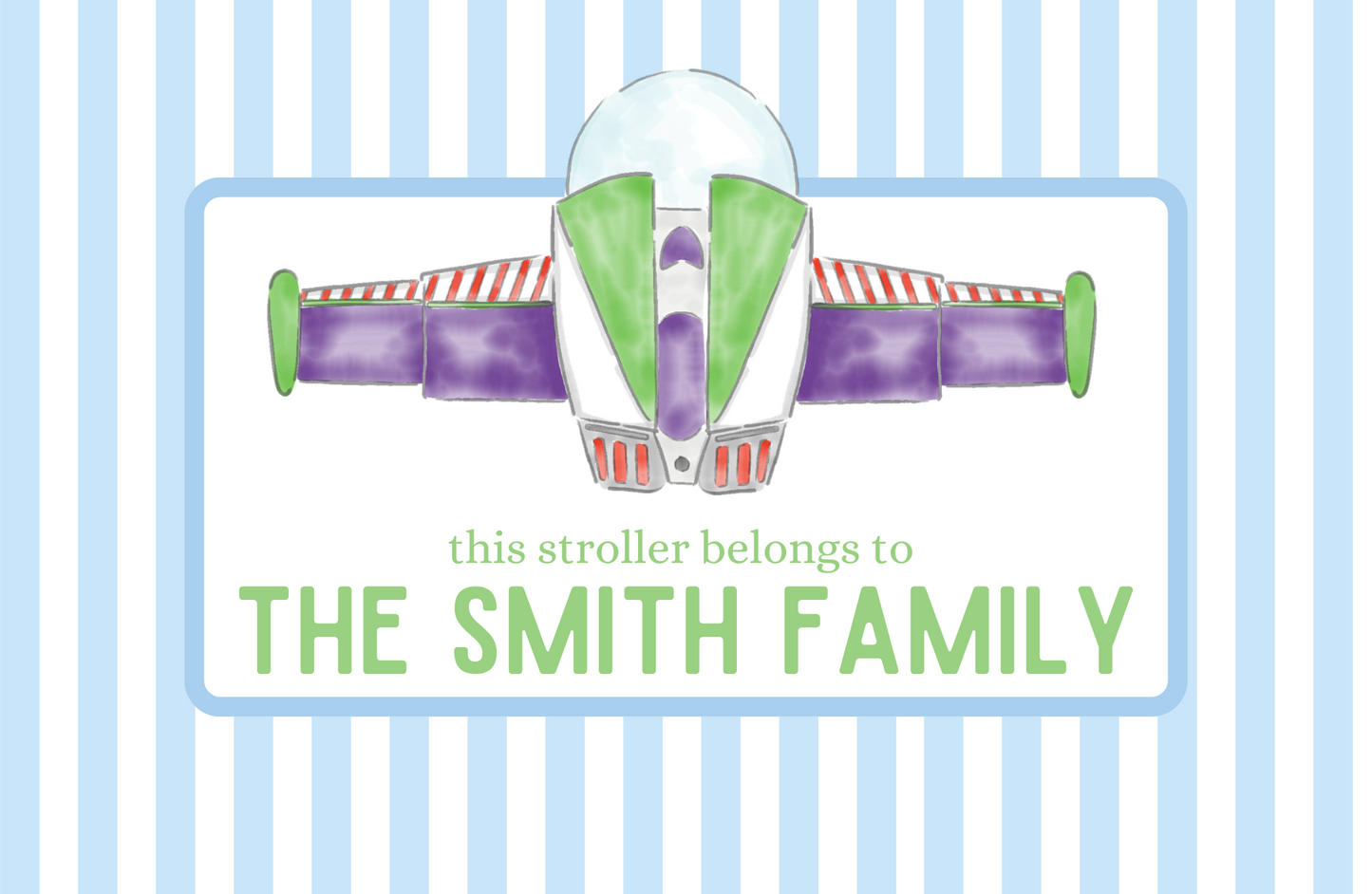 TOY BUZZ STROLLER SIGN