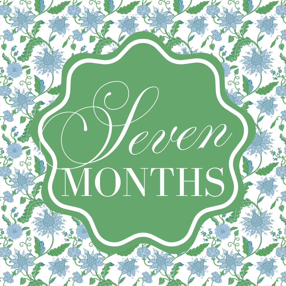 GREEN & BLUE FLORAL MILESTONE CARDS