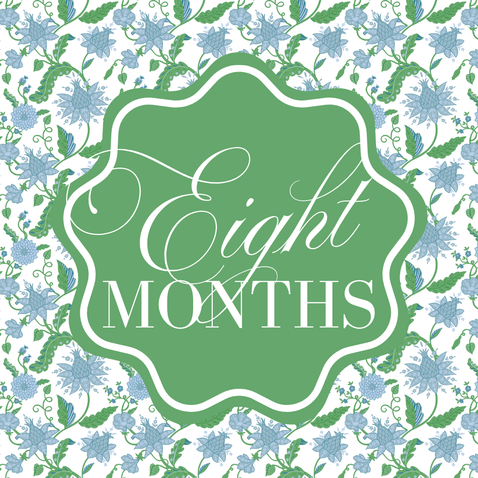 GREEN & BLUE FLORAL MILESTONE CARDS