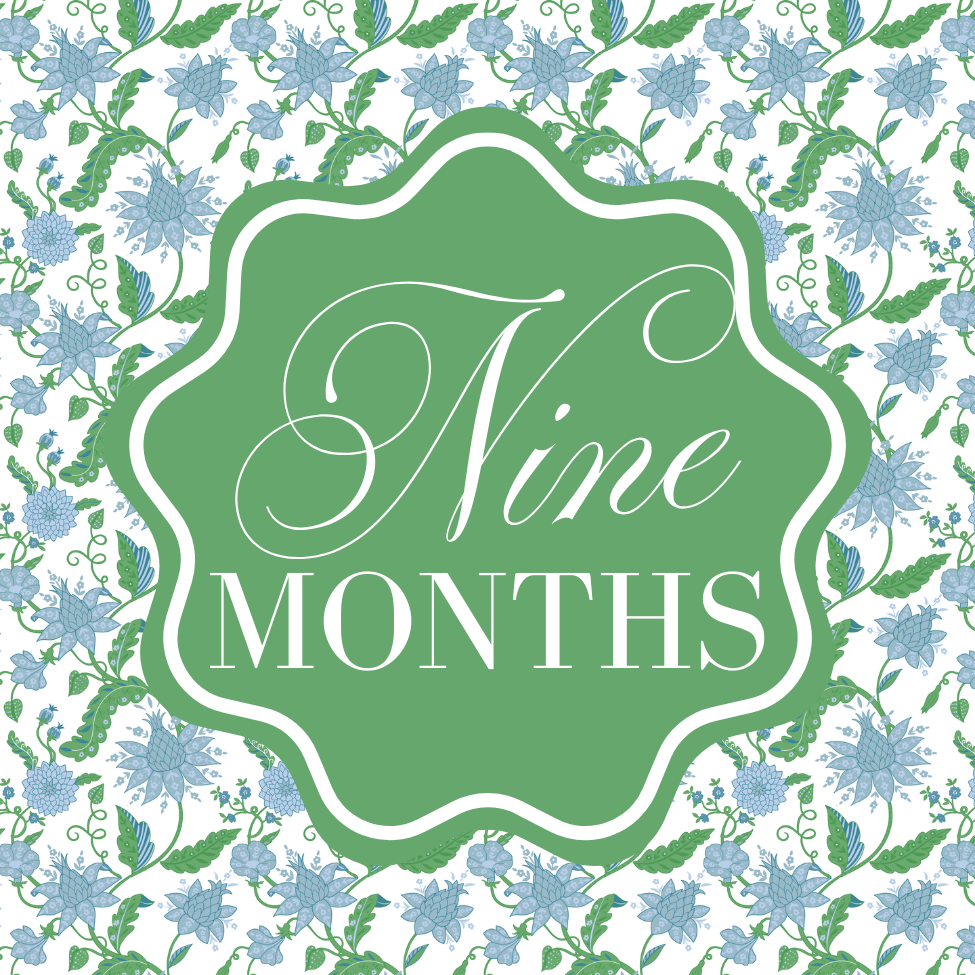 GREEN & BLUE FLORAL MILESTONE CARDS
