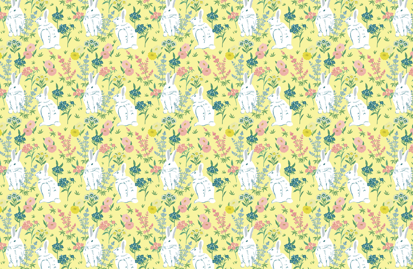 bunny floral tear away paper placemat
