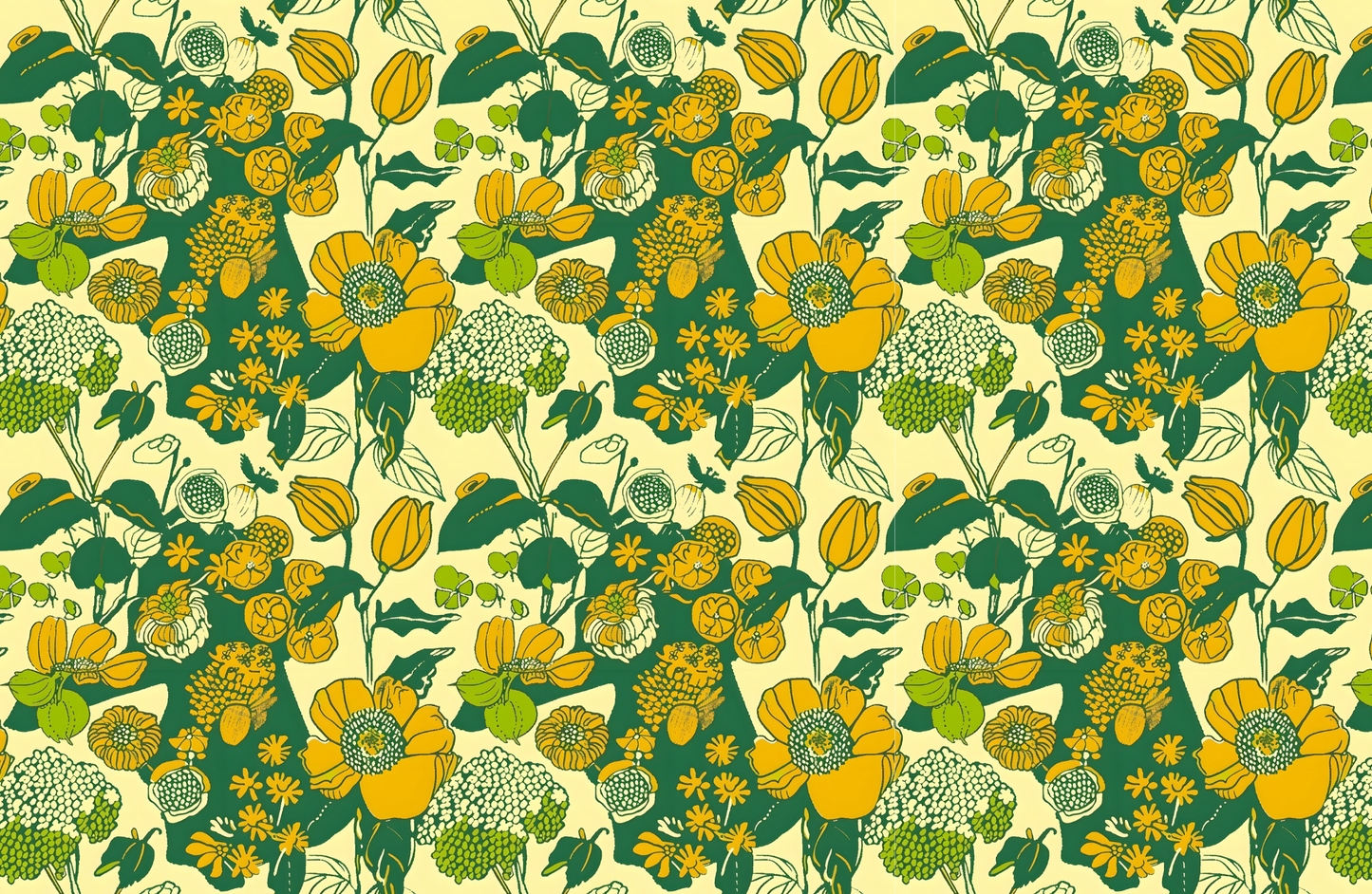 RETRO floral tear away paper placemat