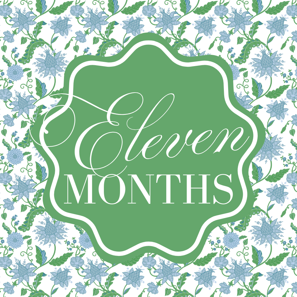 GREEN & BLUE FLORAL MILESTONE CARDS