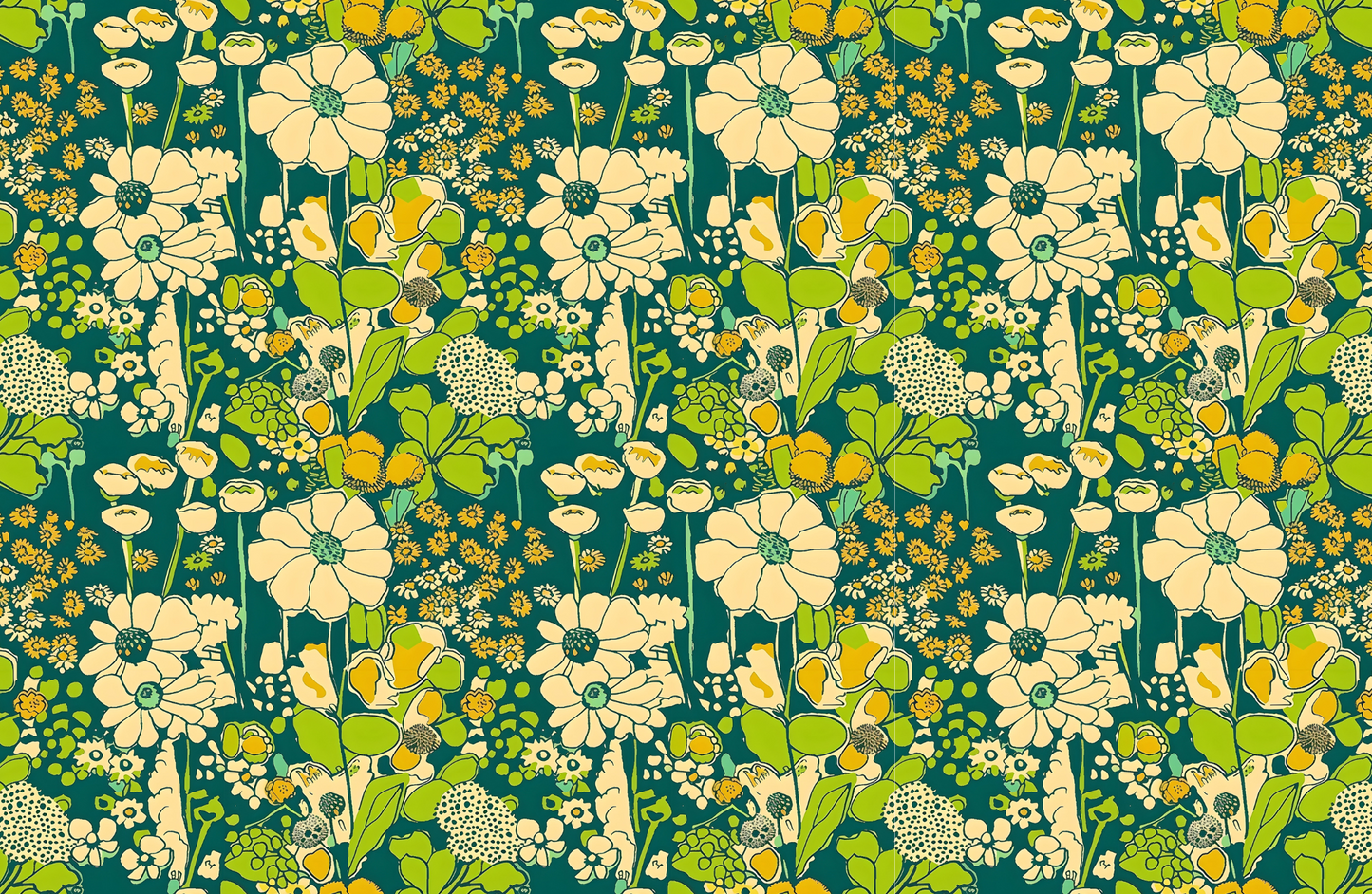 RETRO floral tear away paper placemat