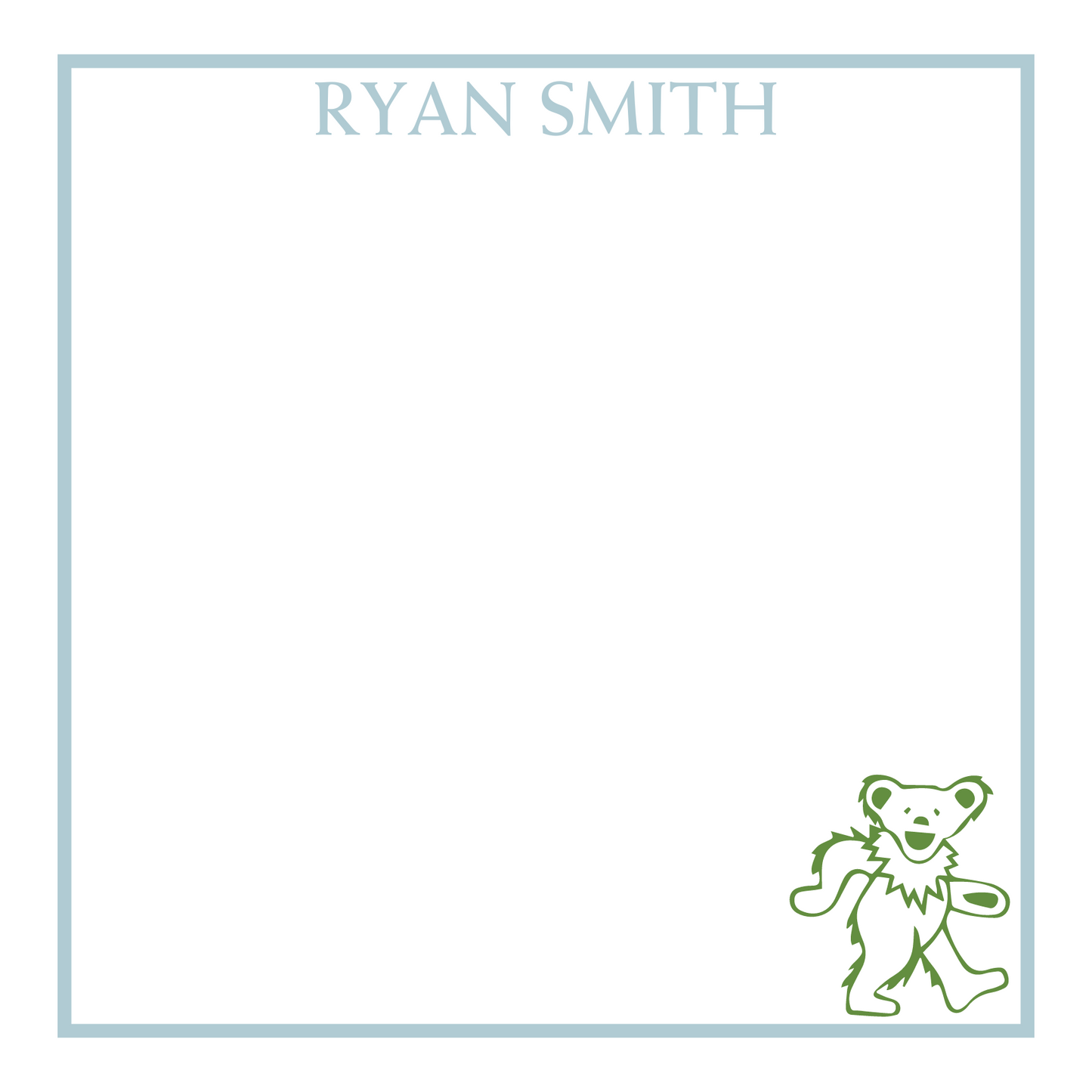 dancing bear notepad