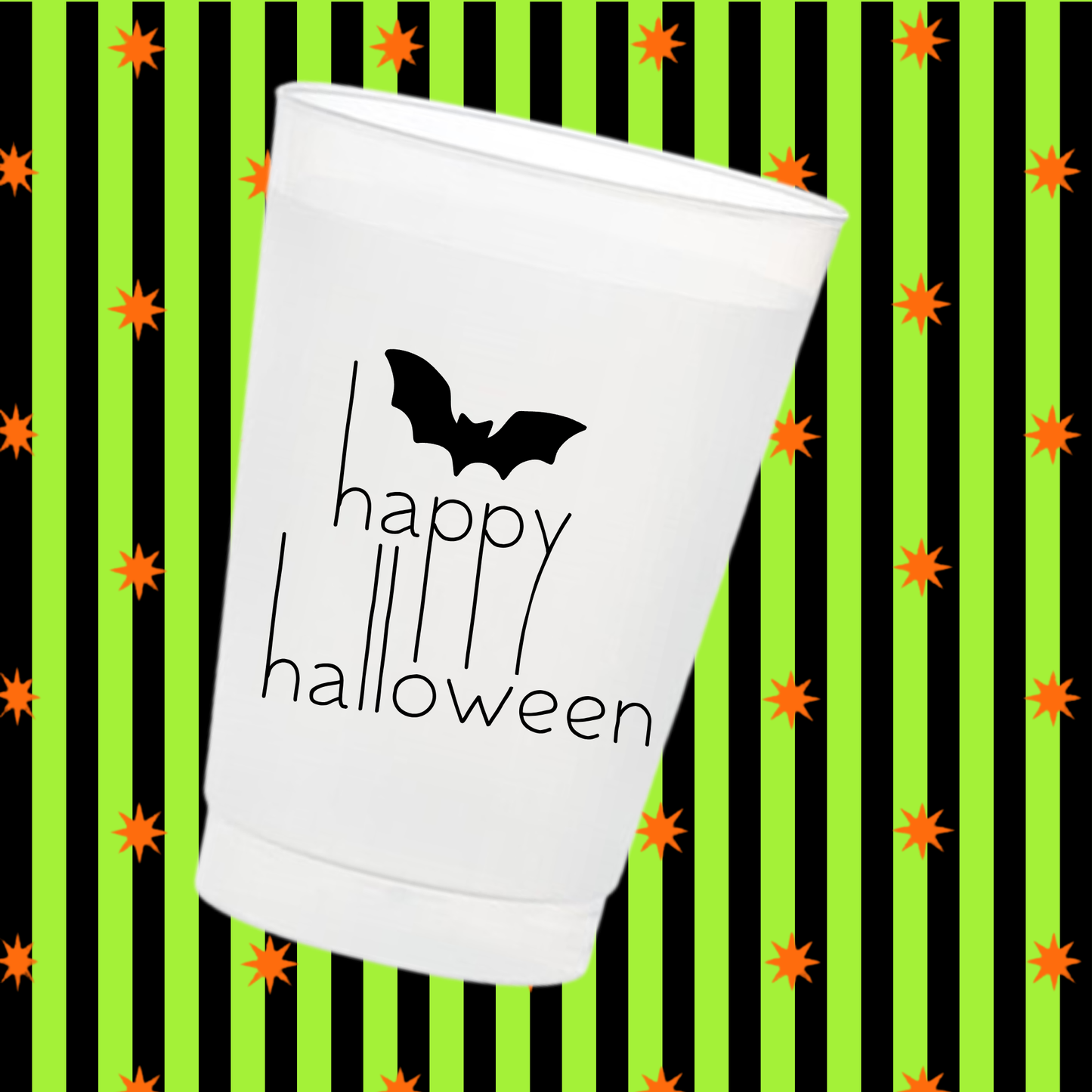 Happy Halloween 16oz frosted cups
