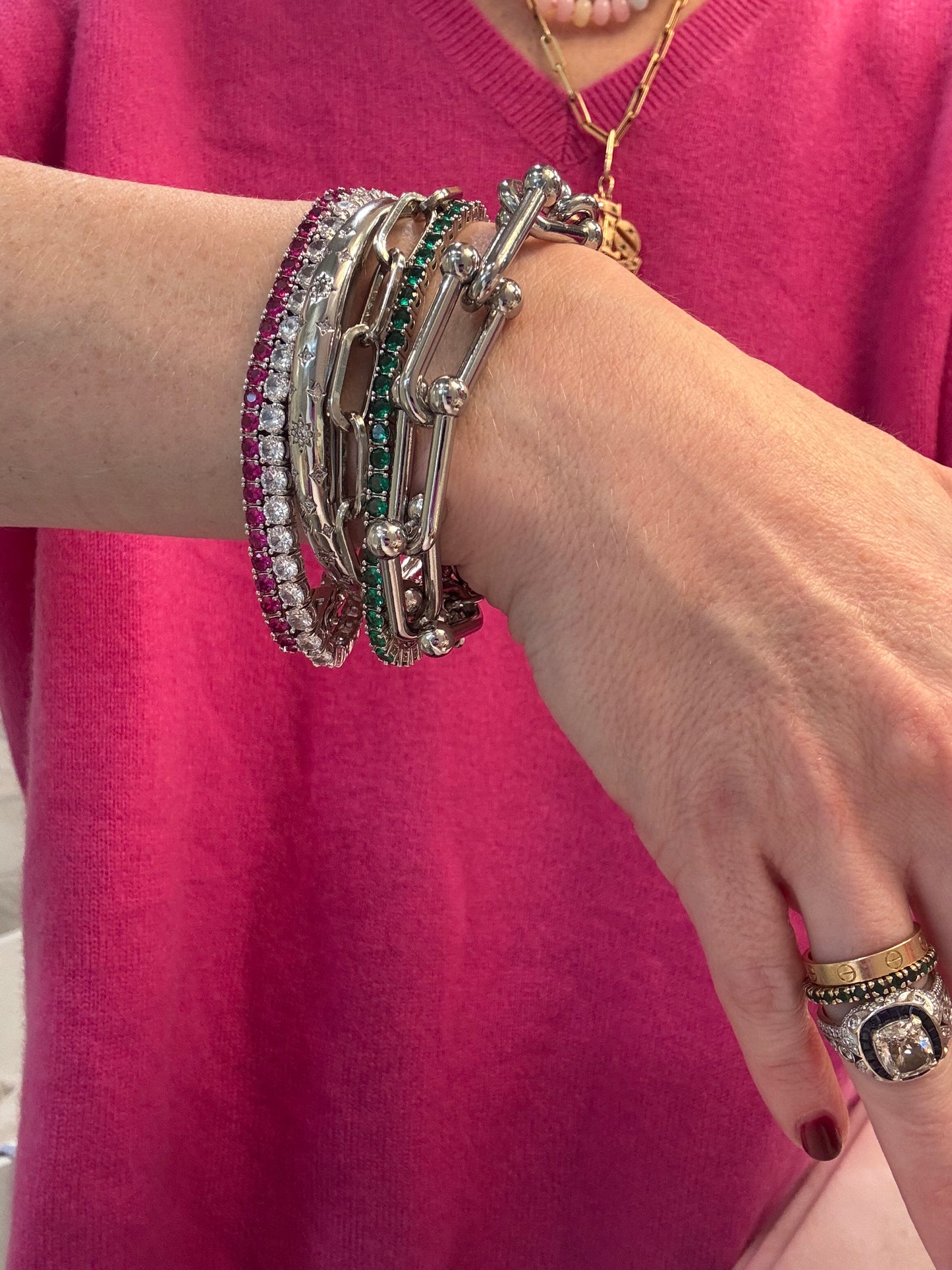 Silver link bracelet