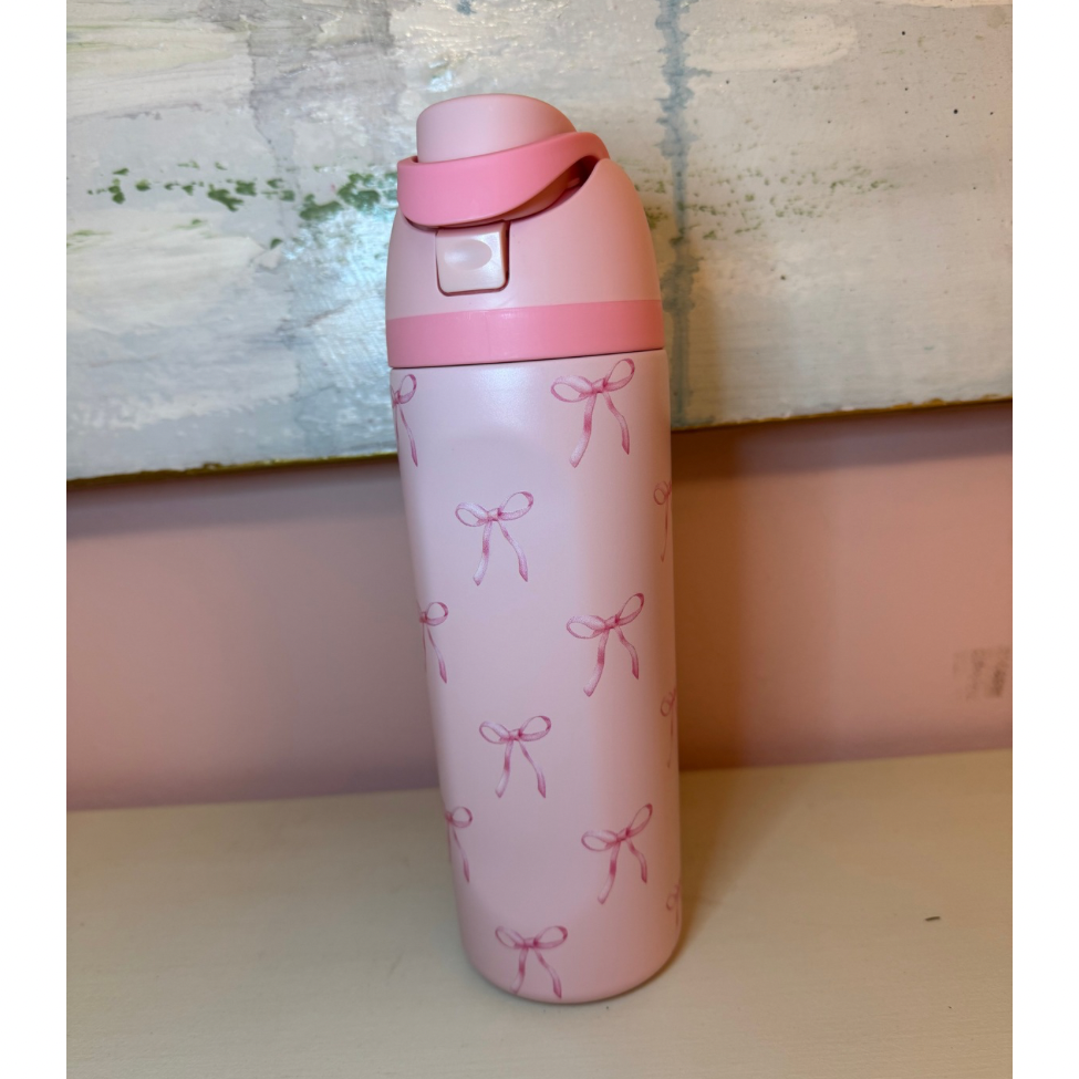 20oz PINK BOW WATER BOTTLE