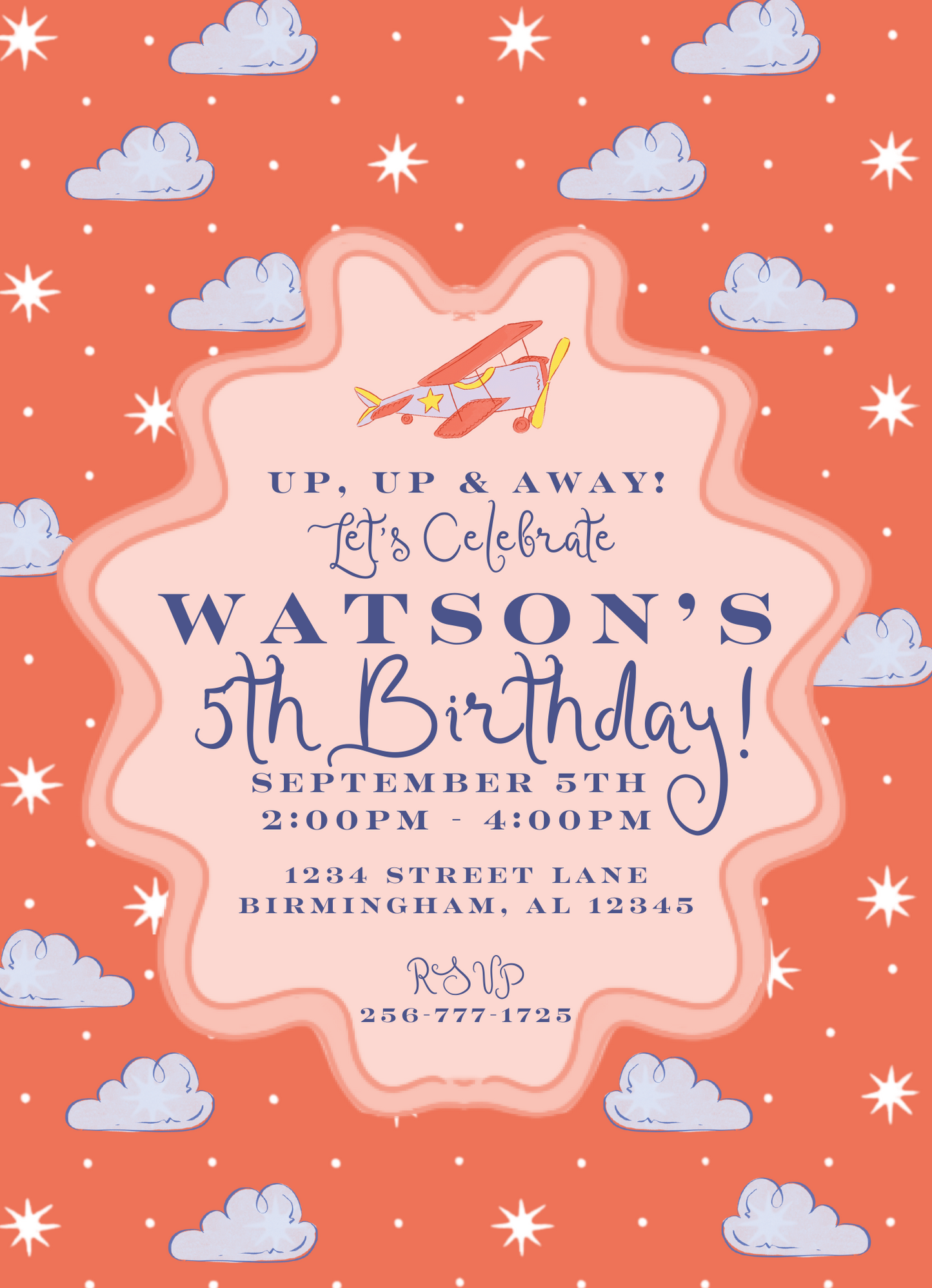 UP, UP & AWAY!! INVITATION