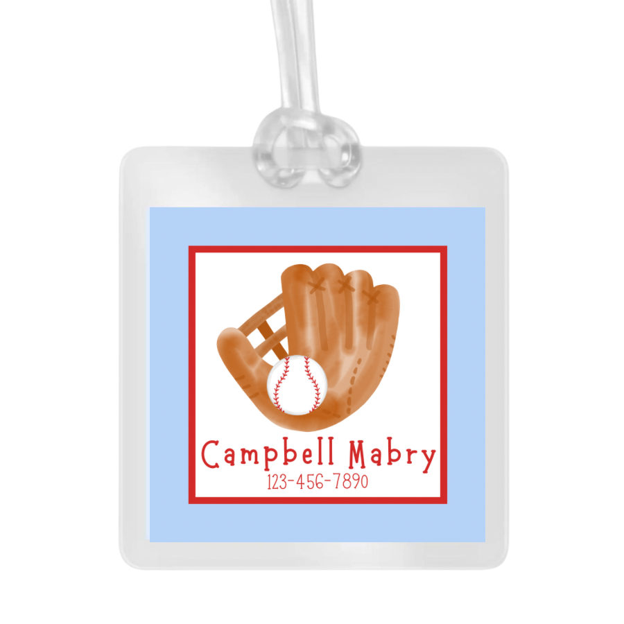 BASEBALL LAMINTED BAG TAG