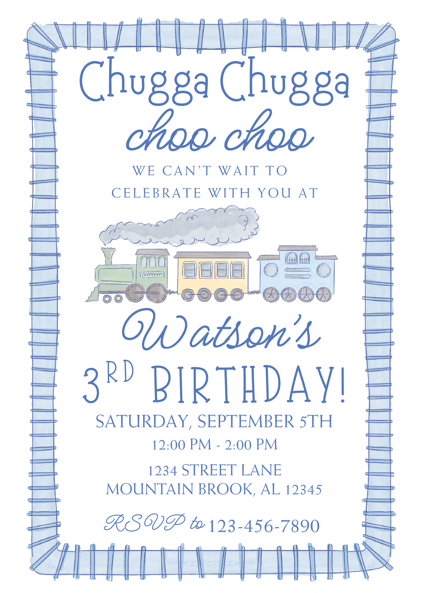CHUGGA CHUGGA CHOO CHOO! INVITATION