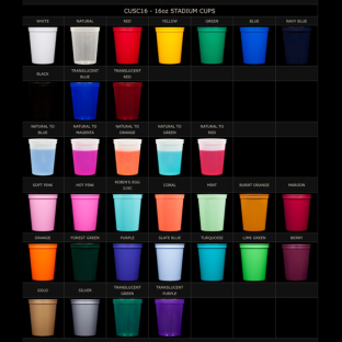 16 OZ STADIUM CUPS (1 color)