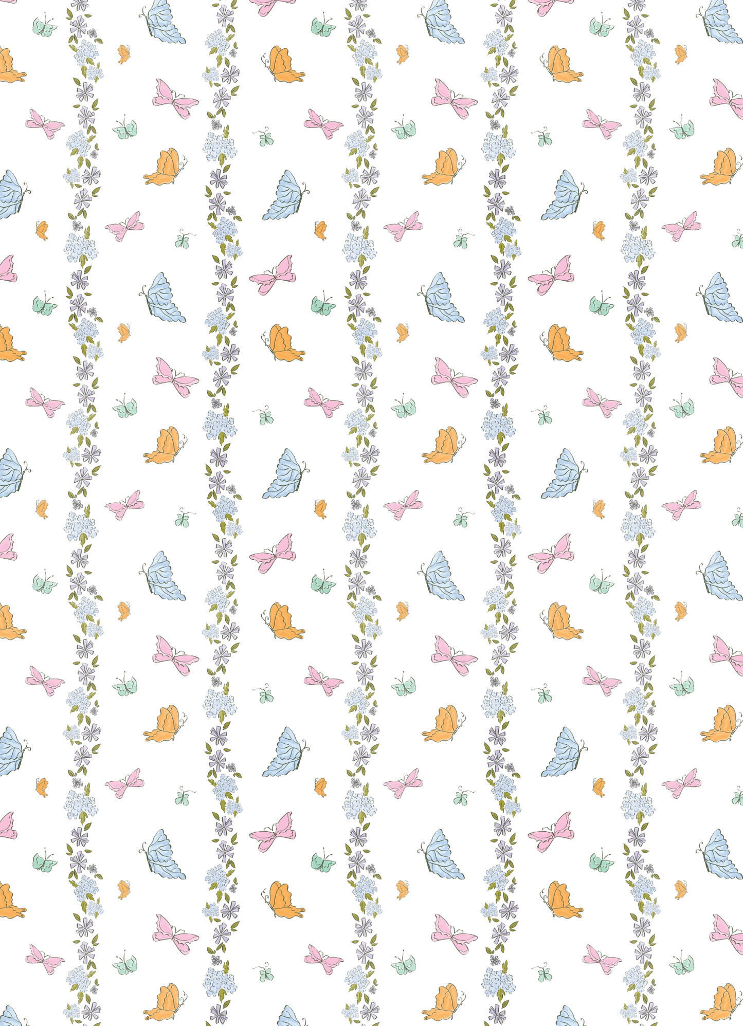 butterfly garden stationery