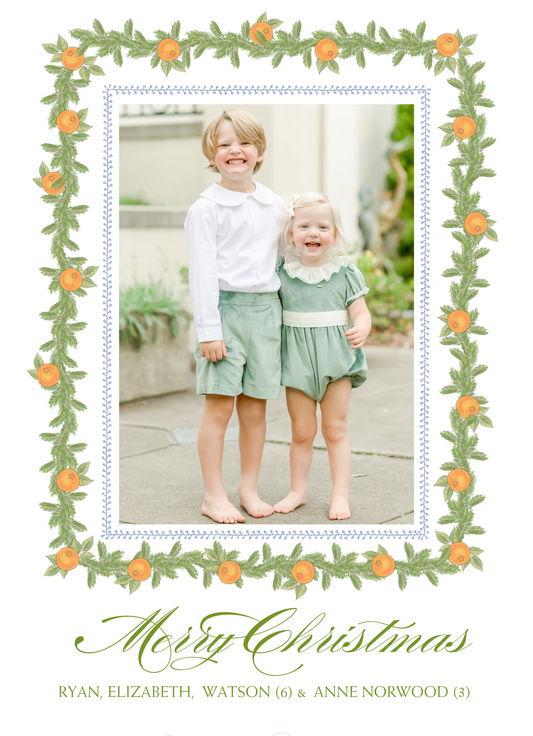 CITRUS GARLAND CHRISTMAS CARD