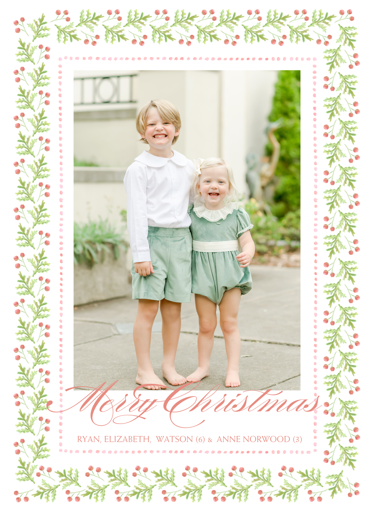 HOLLY BERRY CHRISTMAS CARD