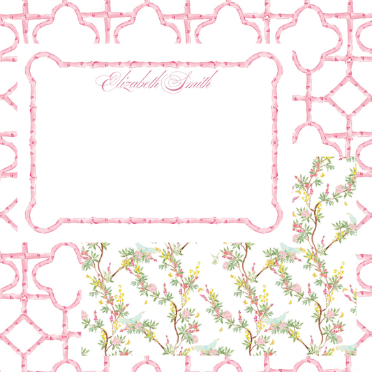 PINK SPRINGY stationery