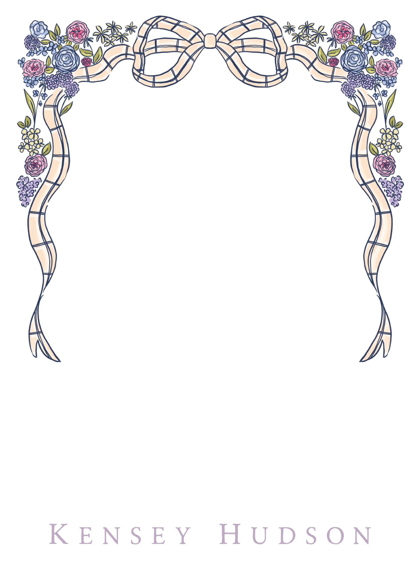 floral frame notepad